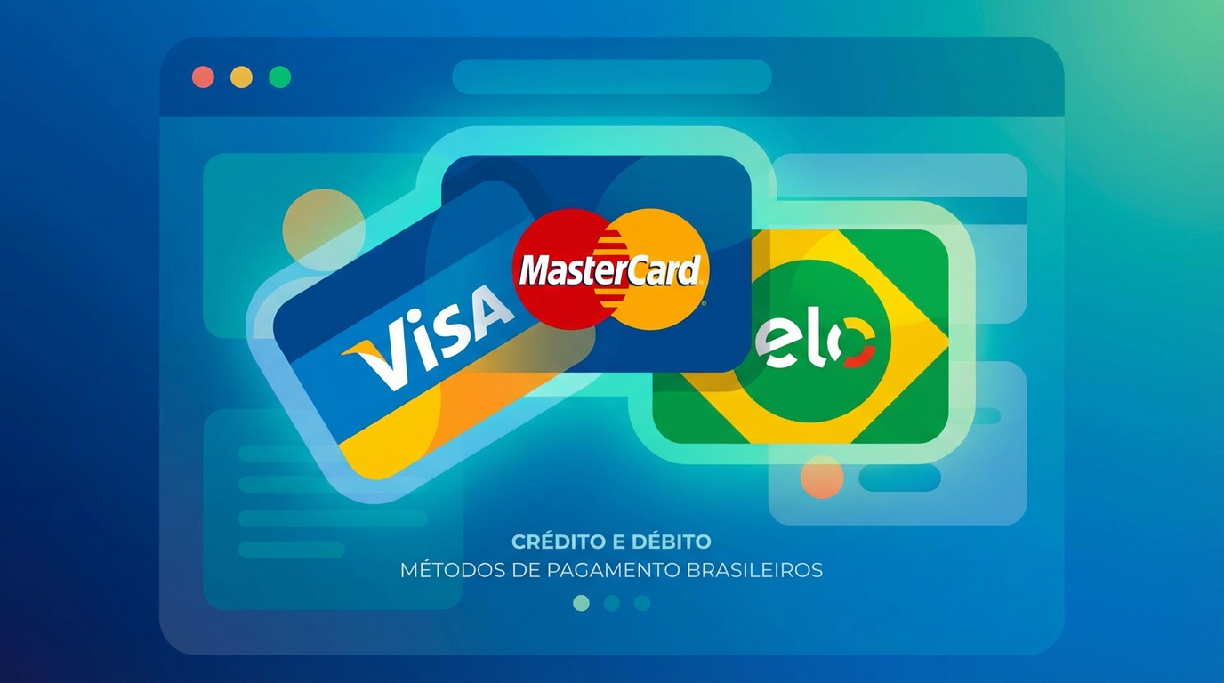 Cartões Visa, Mastercard e Elo